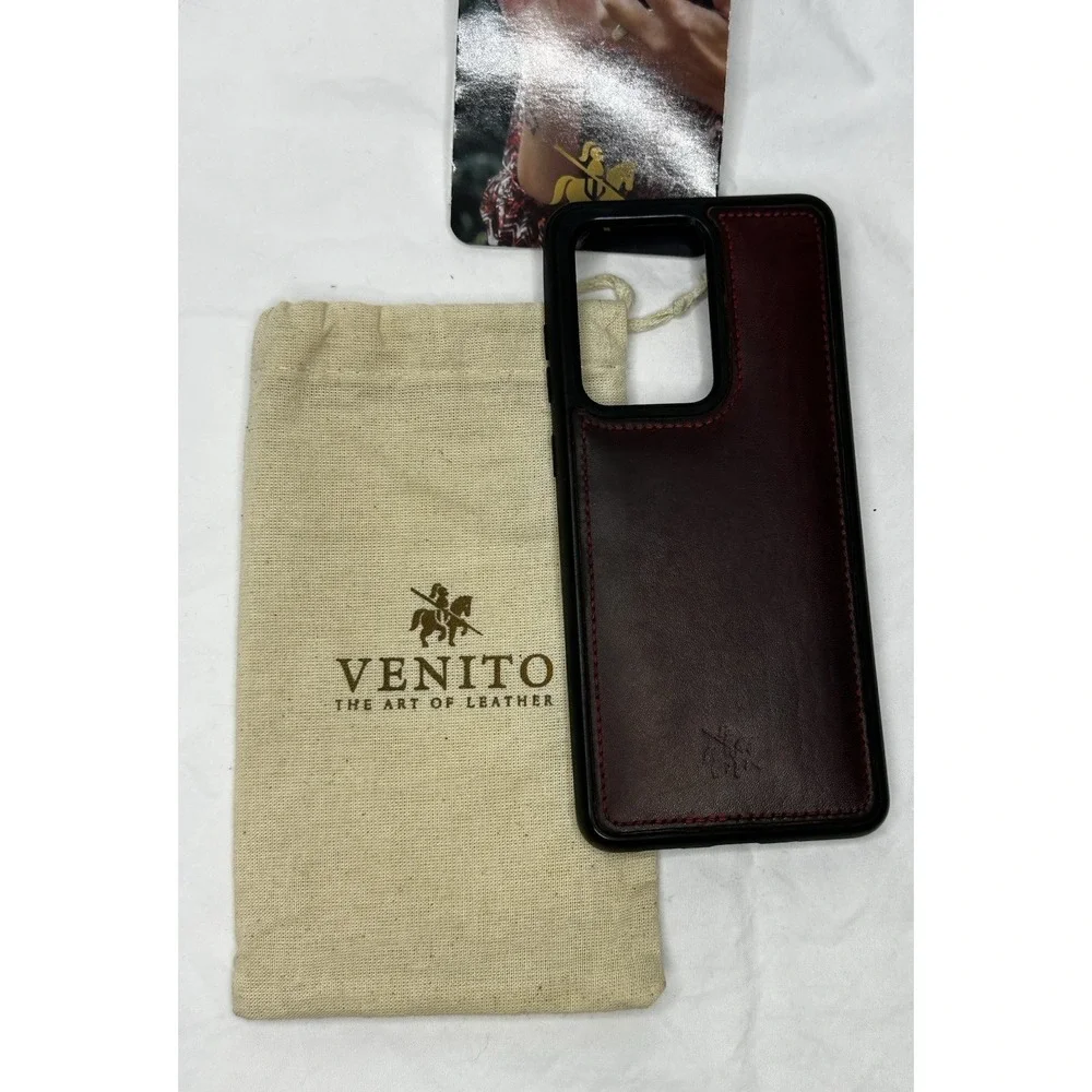 Venito Handcrafted Leather Phone Case Samsung Galaxy Brown Italy